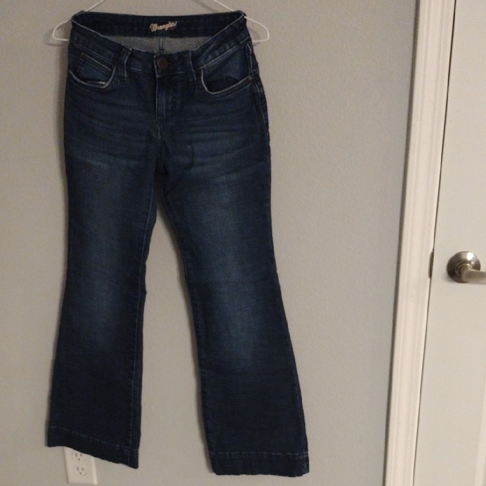 Wrangler Blue Flare Wide Leg Jeans